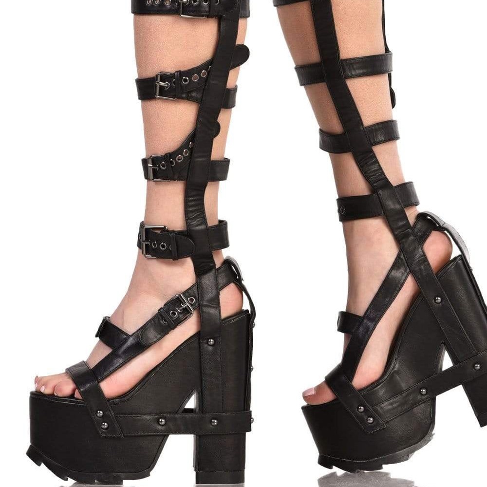 YRU Nightcall High Strappy Platforms